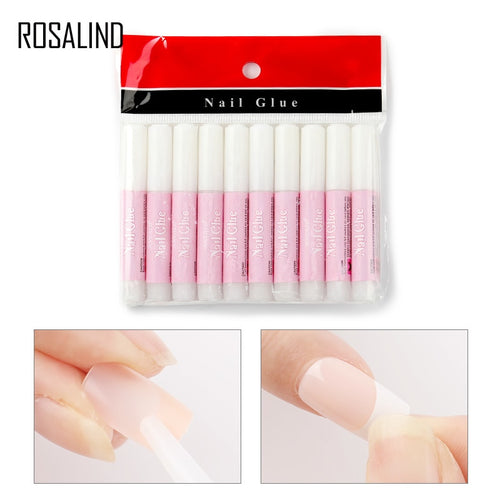 ROSALIND 10PCS/LOT Nails Glue Nail Art Glue For Rhinestones False Art DecorateionsTips Acrylic Glue Nail Accessories 2g